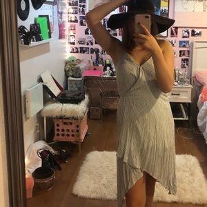 Pin Stripe Blue and White Maxi Dress